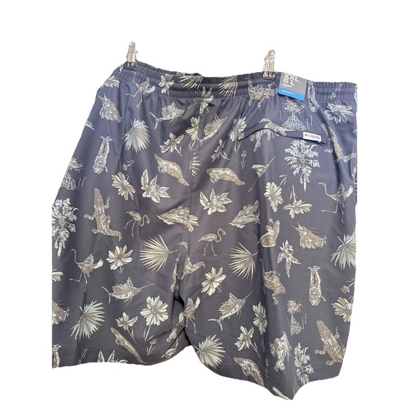 Columbia PFG Swim Trunks Mens XXL Blue Fish Super Backcast Short Omni-Shade NWT - Picture 3 of 3